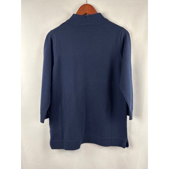 Iman Navy Turtleneck Sweater Small - Picture 2 of 5